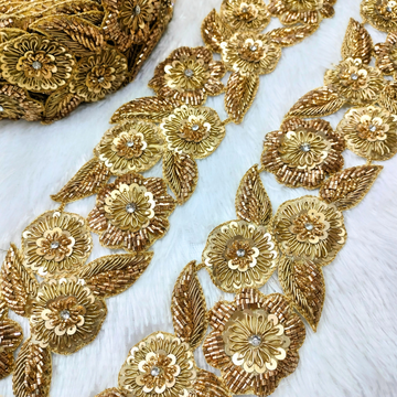 Handcrafted Zardozi Embellished Trim