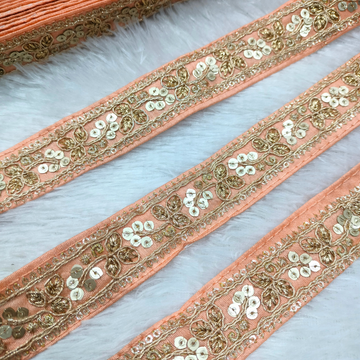 Sequin Floral Zari Trim