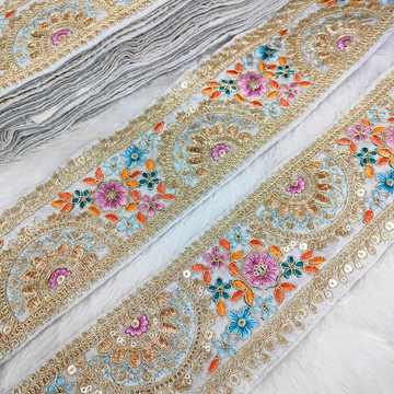 White Fancy Multicolor Trim