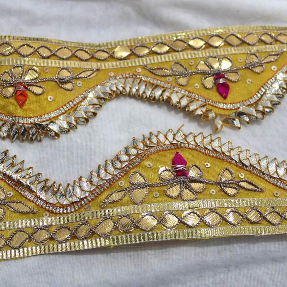 Multicolor Embroidered Gota Trim