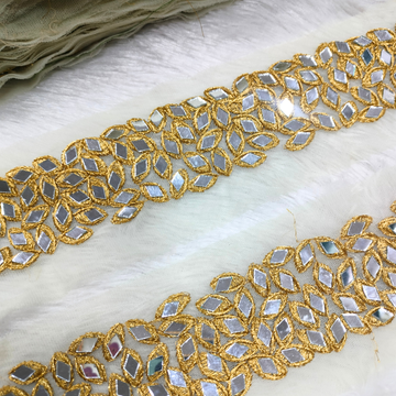 Diamond Mirror Work Lace