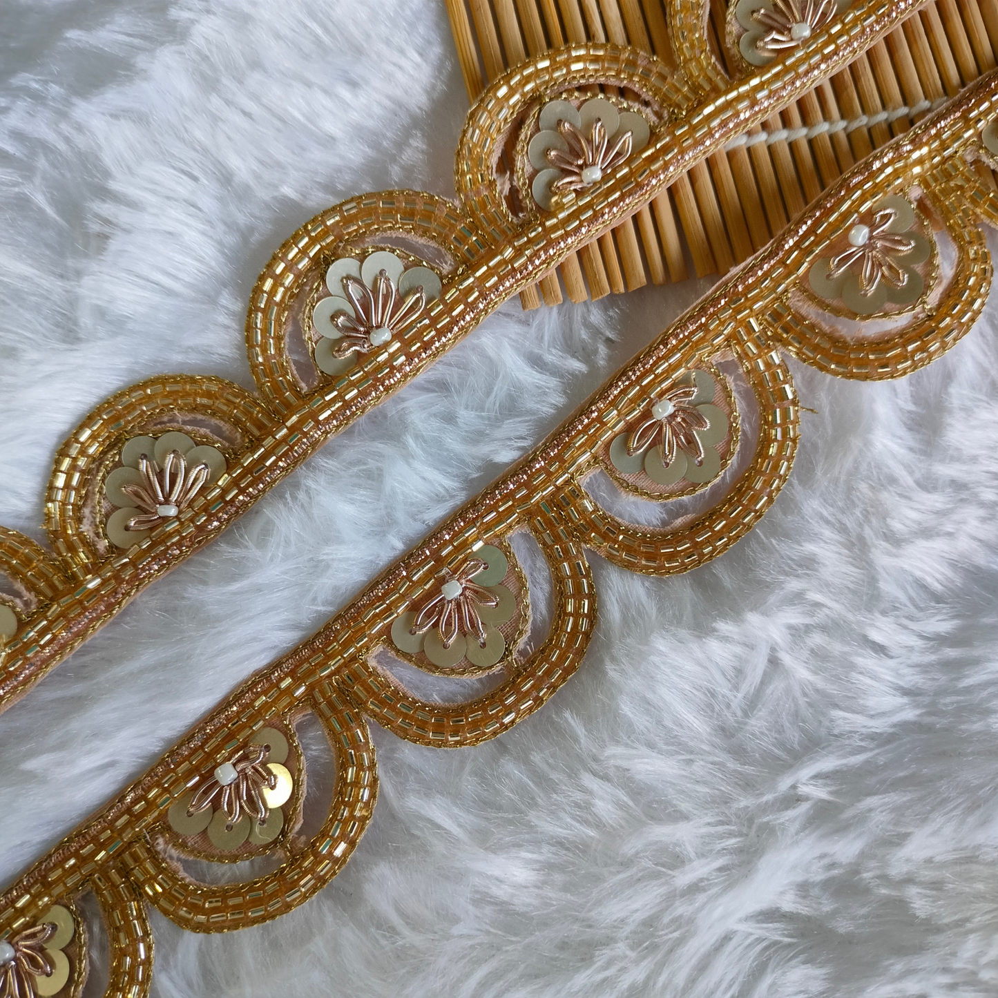 Light Gold Scalloped Trim