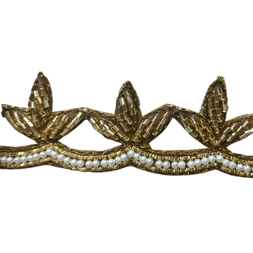 Premium Antique Gold Zardozi Embroidered Trim
