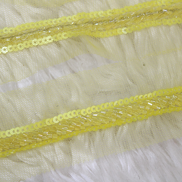 Cutdana and Sequin Embellished Handwork Trim