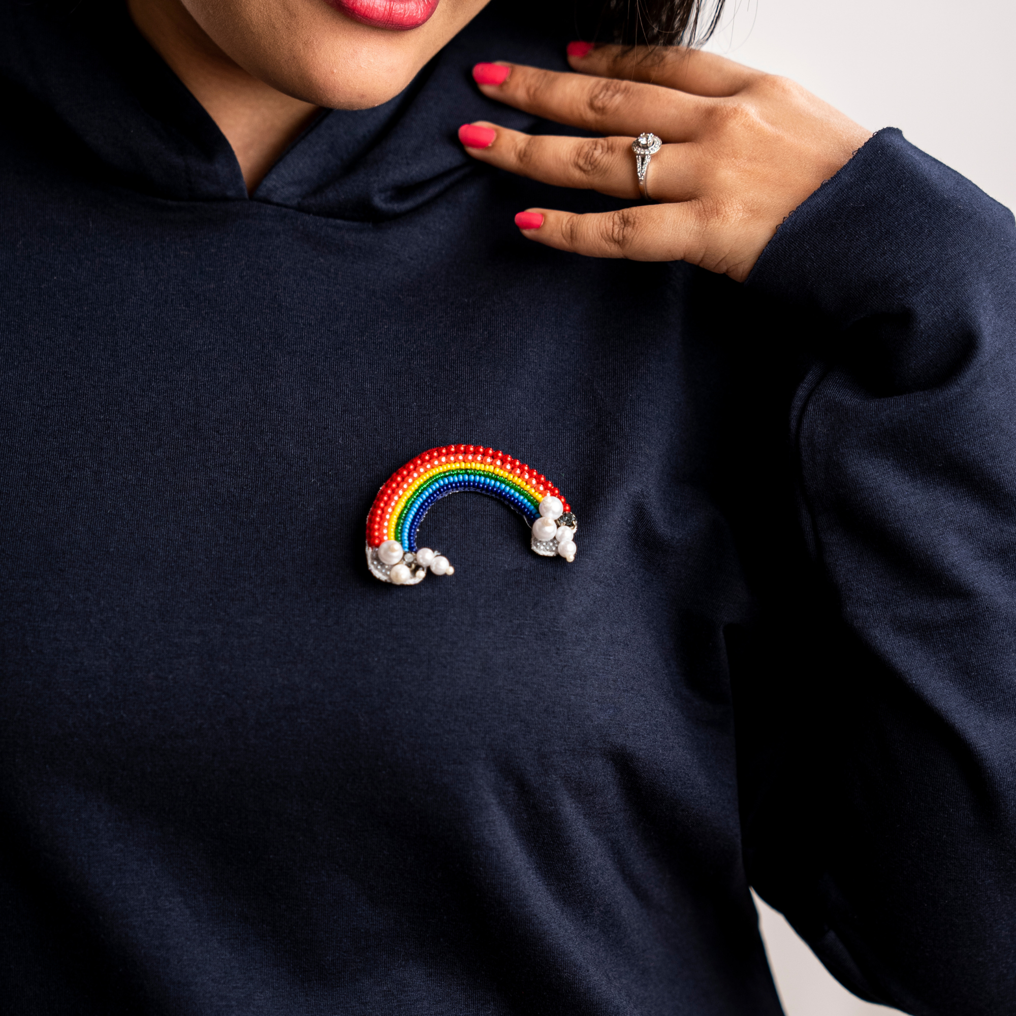 Radiant Rainbow Handmade Patch