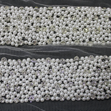 Pearl Embellished Handwork Trim