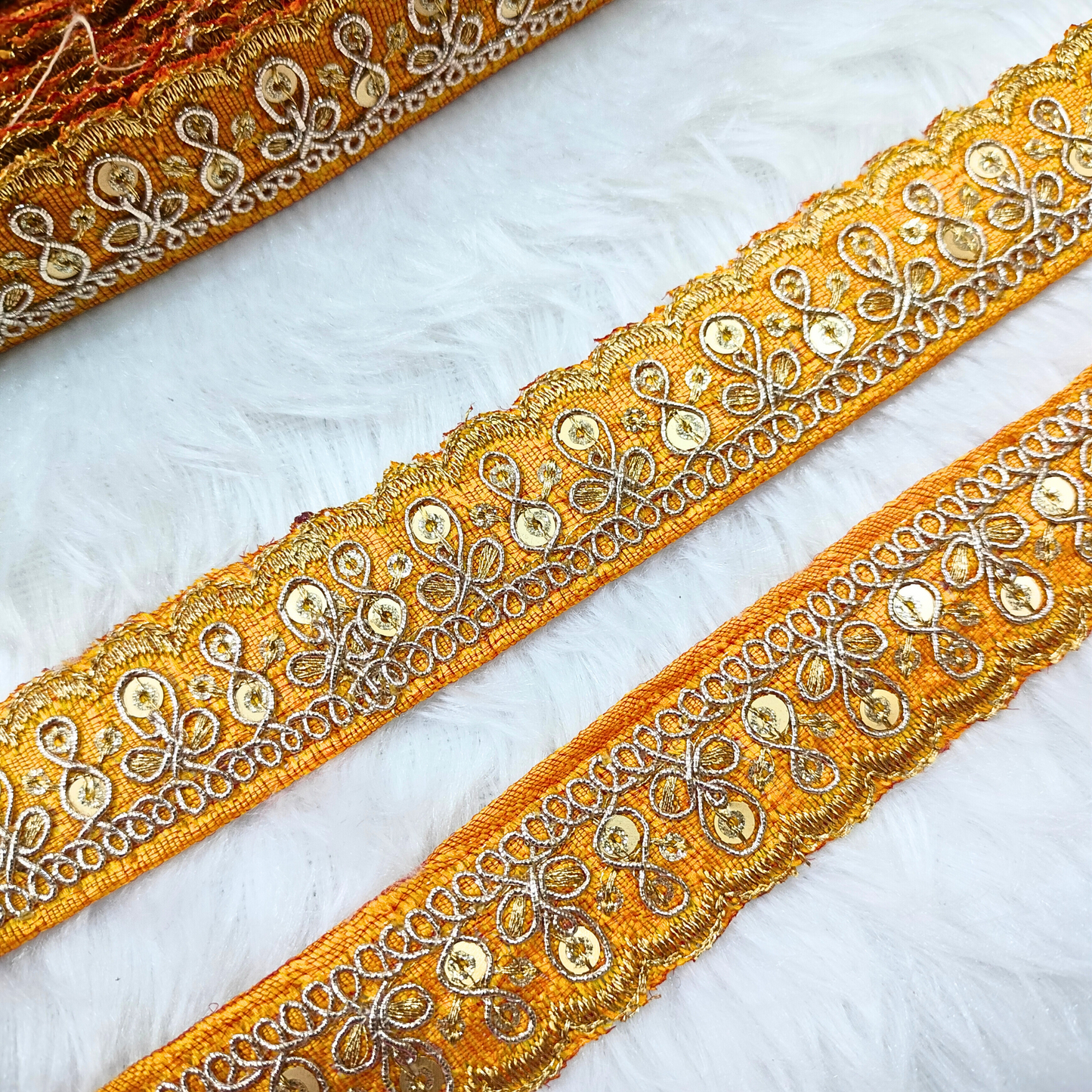 Fancy Yellow Zari Trim