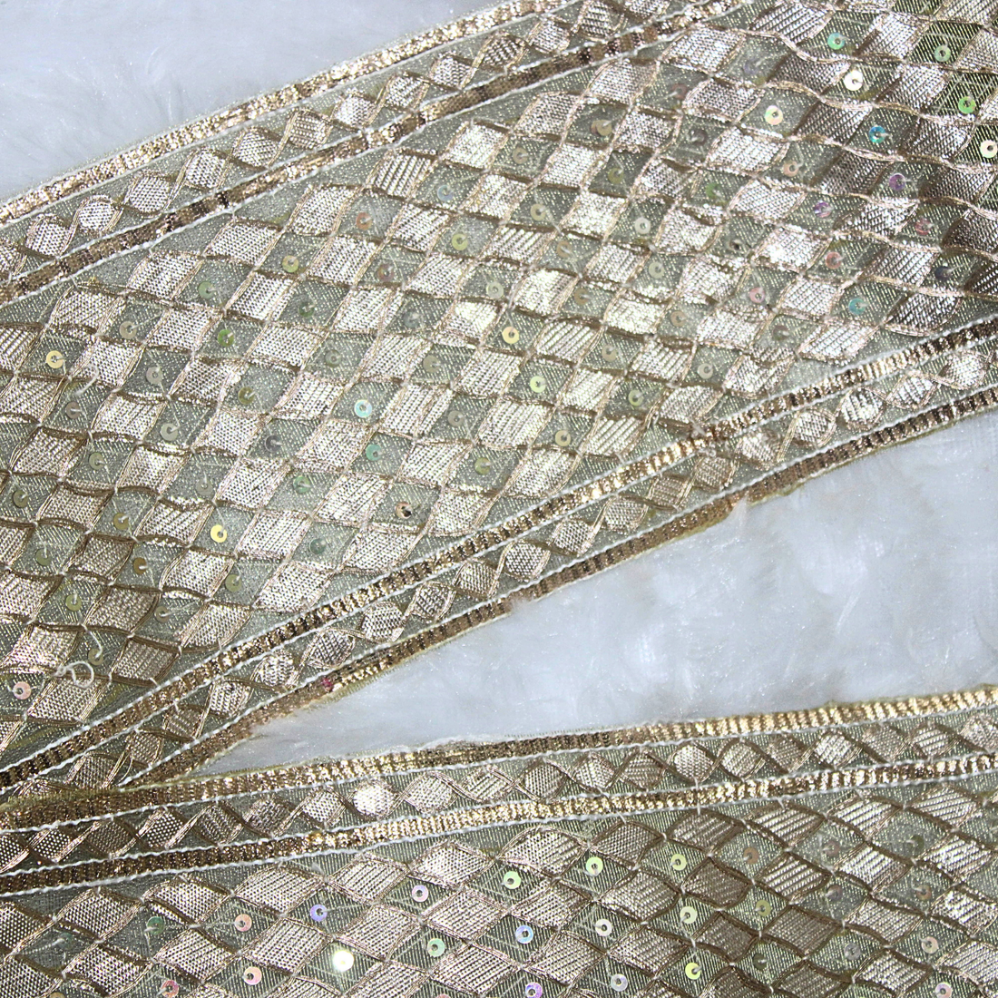 Golden Zari Elegance Gota Trim
