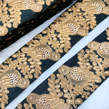 Black Fancy Embellished Trim