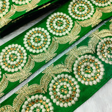 Green Fancy Embellished Trim