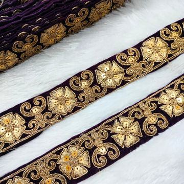 Black Fancy Embellished Trim
