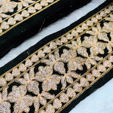 Black Fancy Embellished Trim