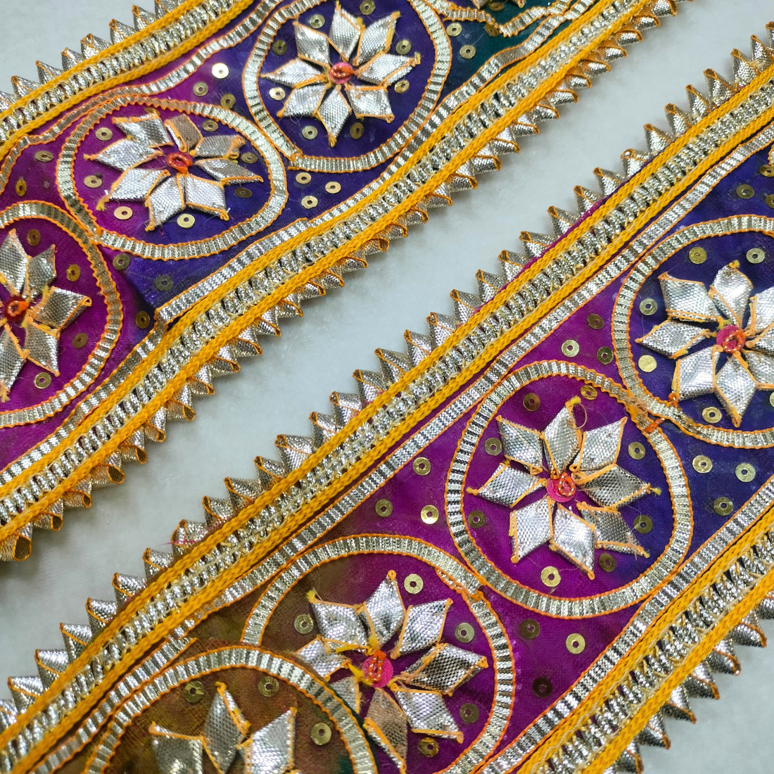 Multicolor Handcrafted Gota Patti Trim