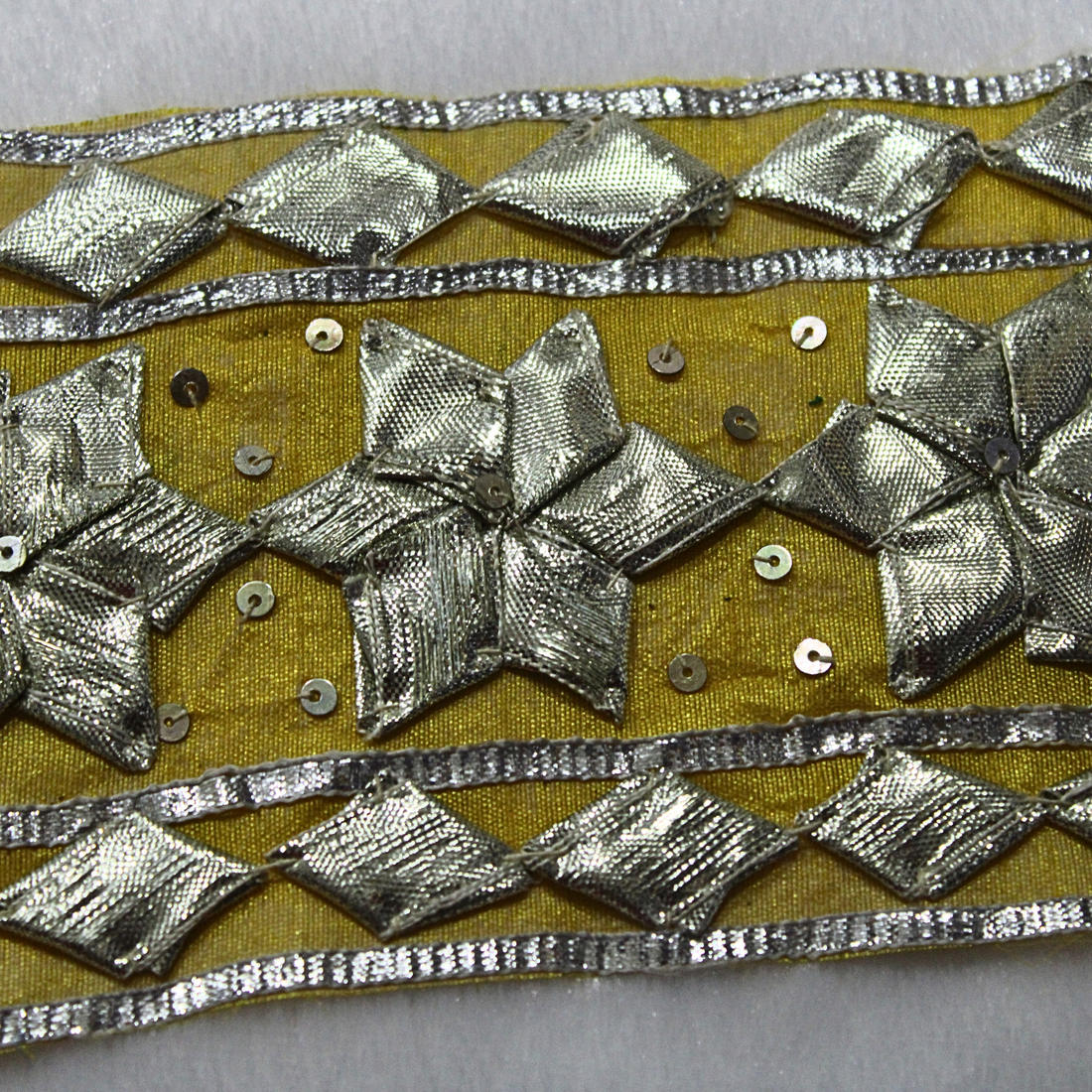 Yellow Handcrafted Gota Lace