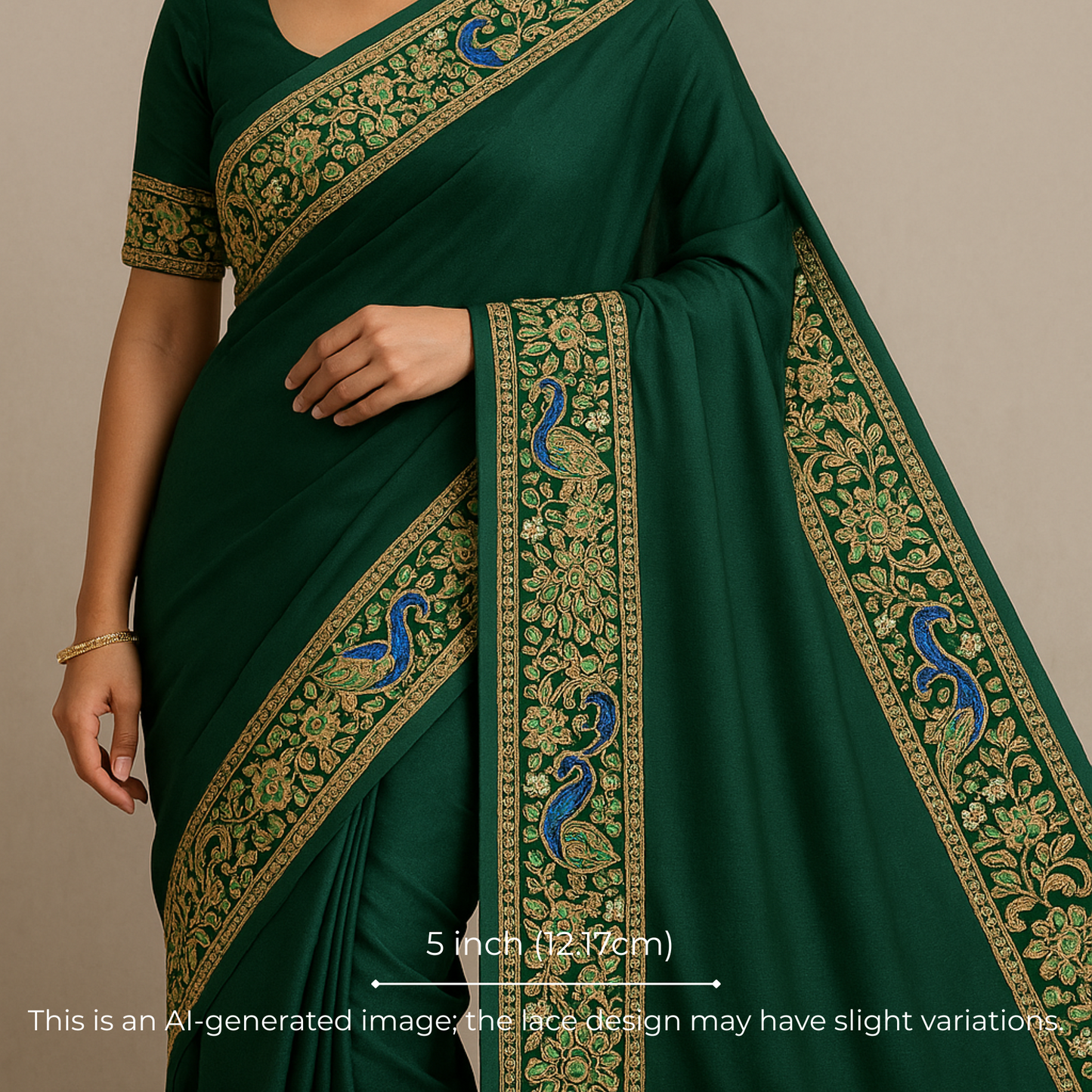 Green Fancy Embellished Trim