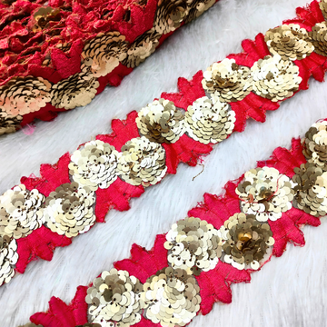 Floral Sequin Embroidered Trim