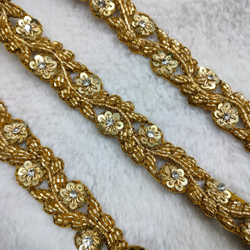 Dark Golden Handwork Zardozi Trim