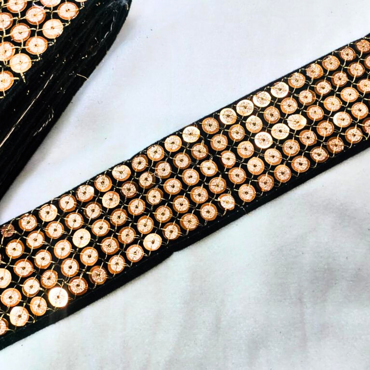 Bold Black Sequin Fancy Trim