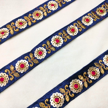 Vibrant Floral Sequin Trim