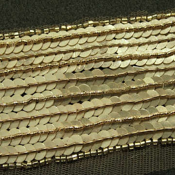 Golden Sequin Handwork Trim