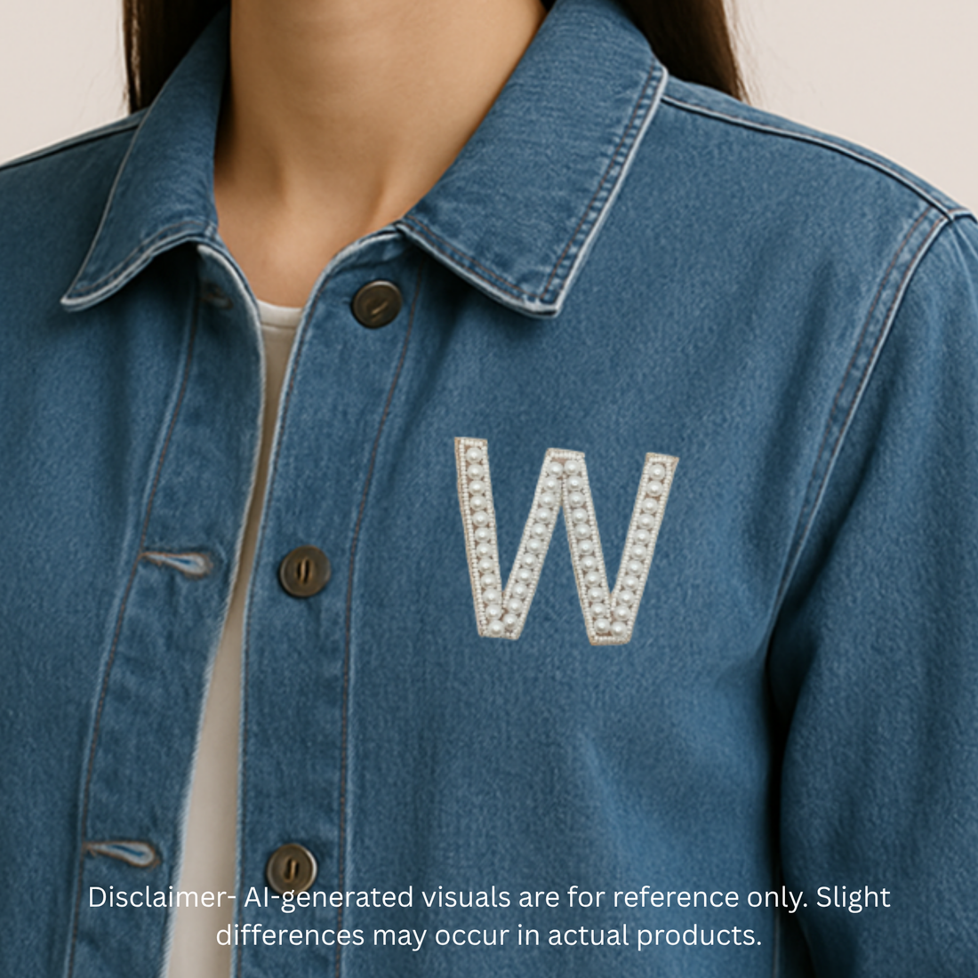 Oceanic Pearl Alphabet 'W' Patch