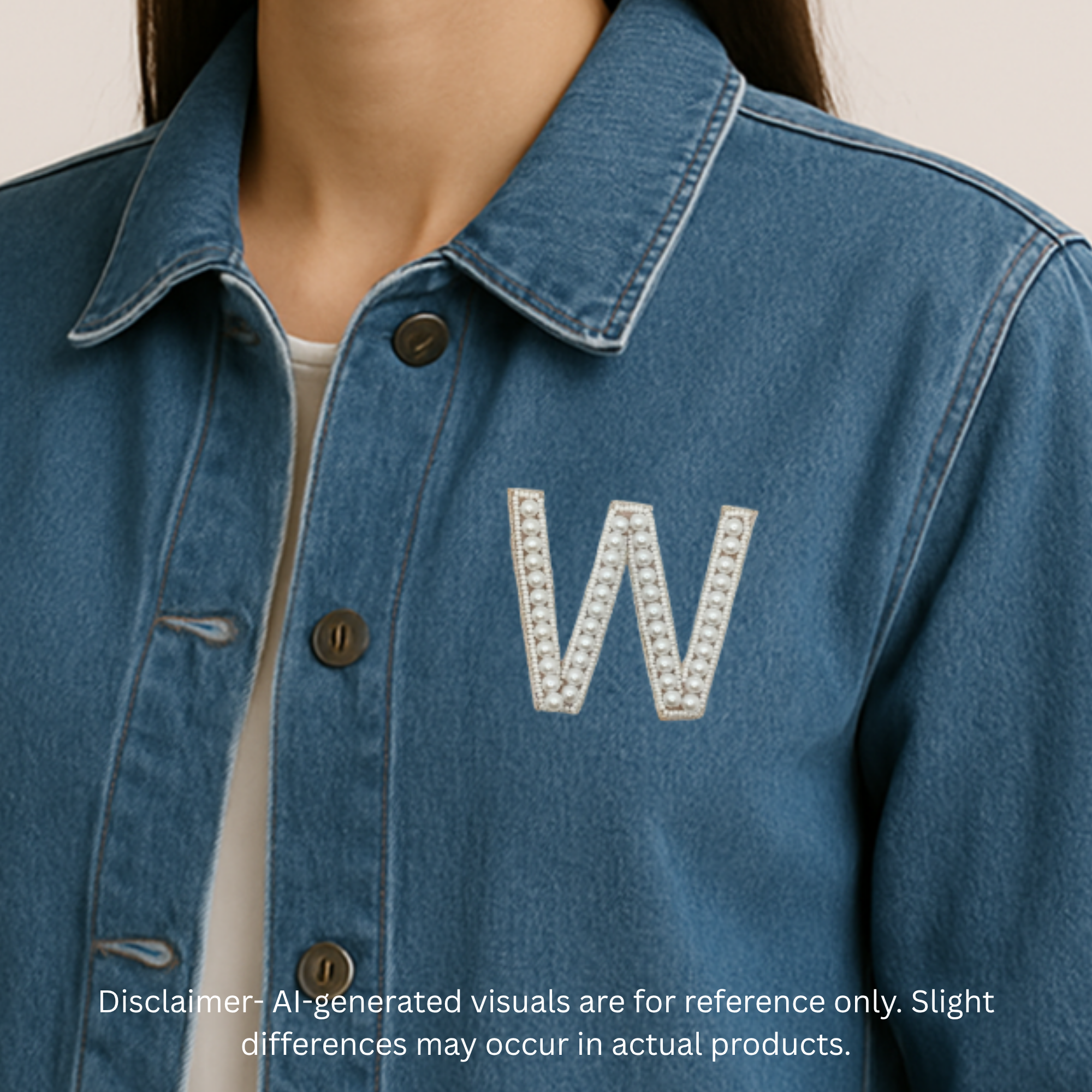 Oceanic Pearl Alphabet 'W' Patch