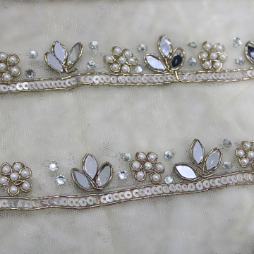 Stone & Beads Zardozi Work Handcrafted Trim