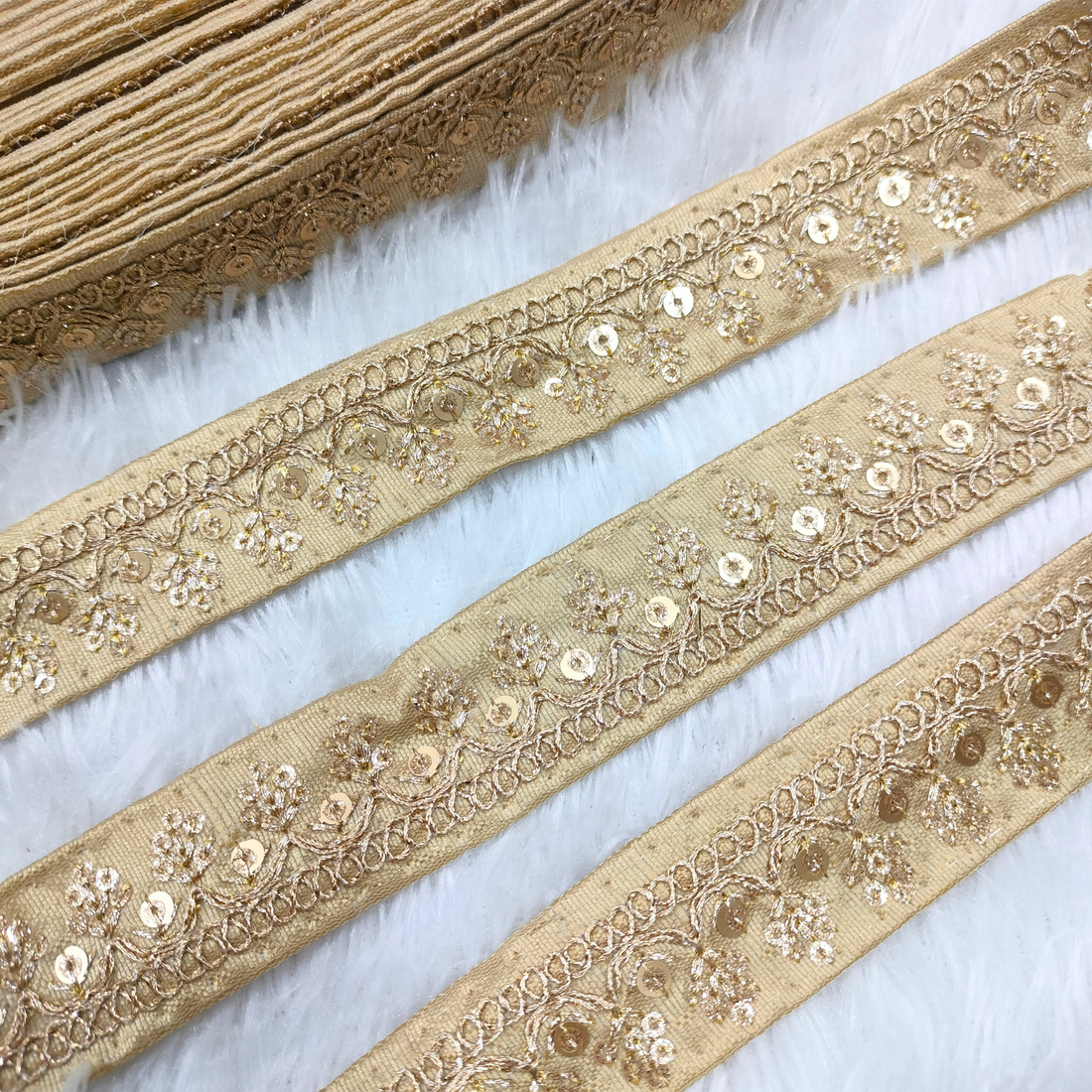 Intricate Floral Sequin Lace