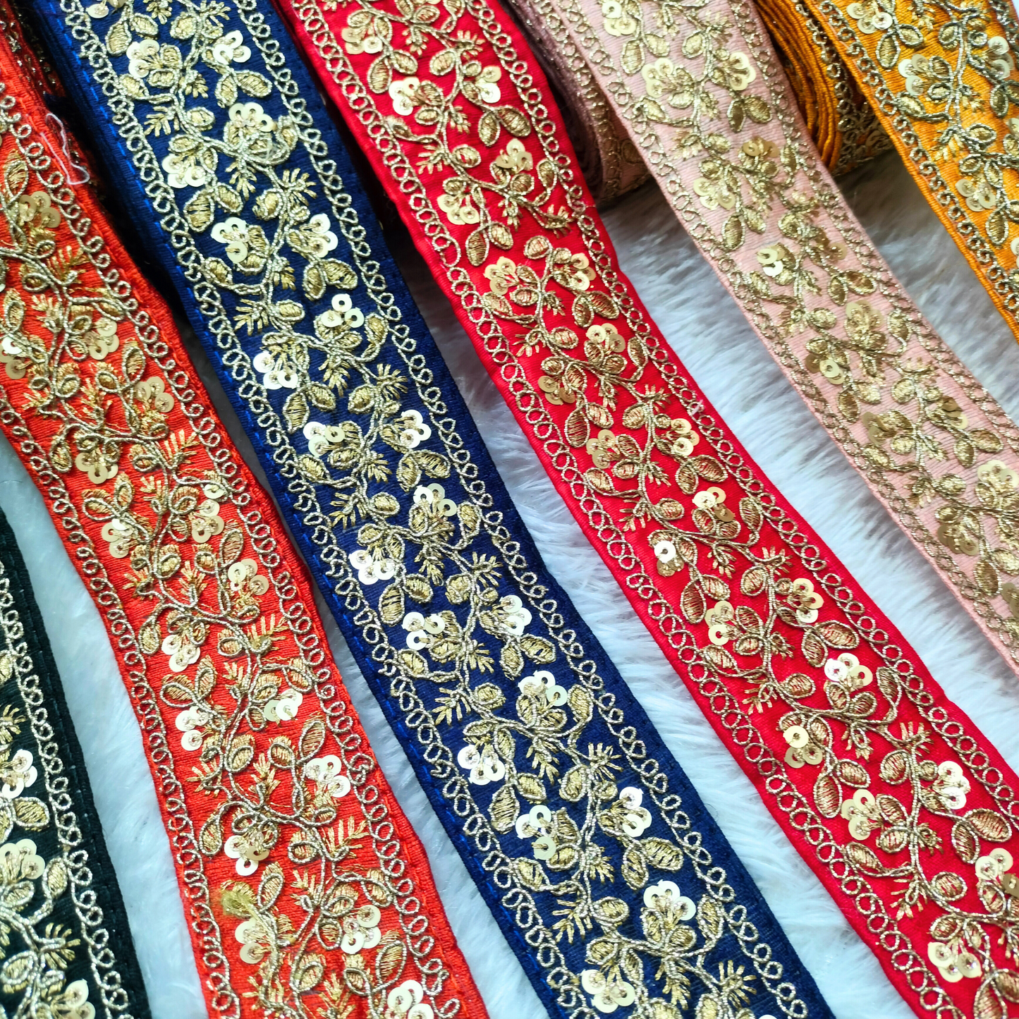 Maroon Fancy Zari Embellished Trim