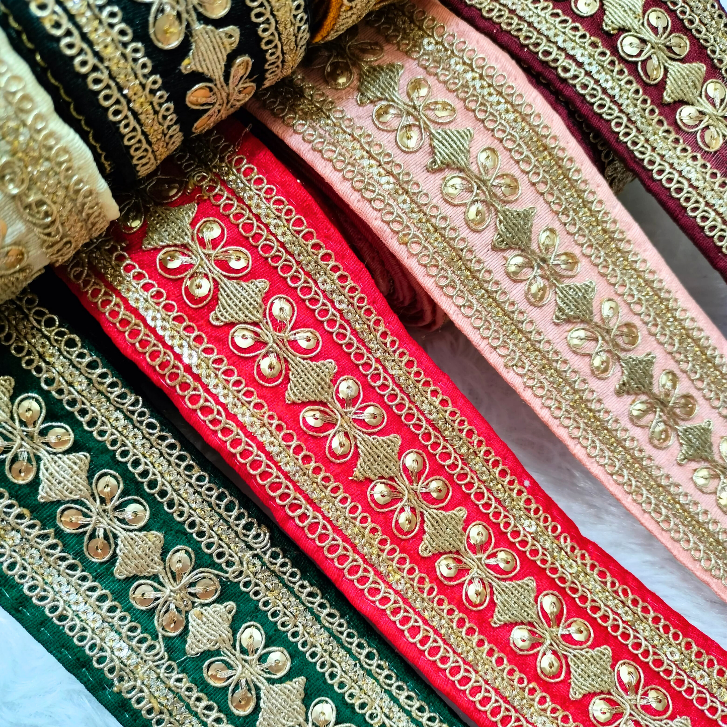 Black Fancy Embellished Trim