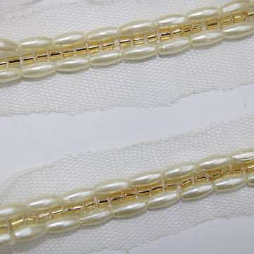 Embellished Pearl and Cutdana Handwork Trim