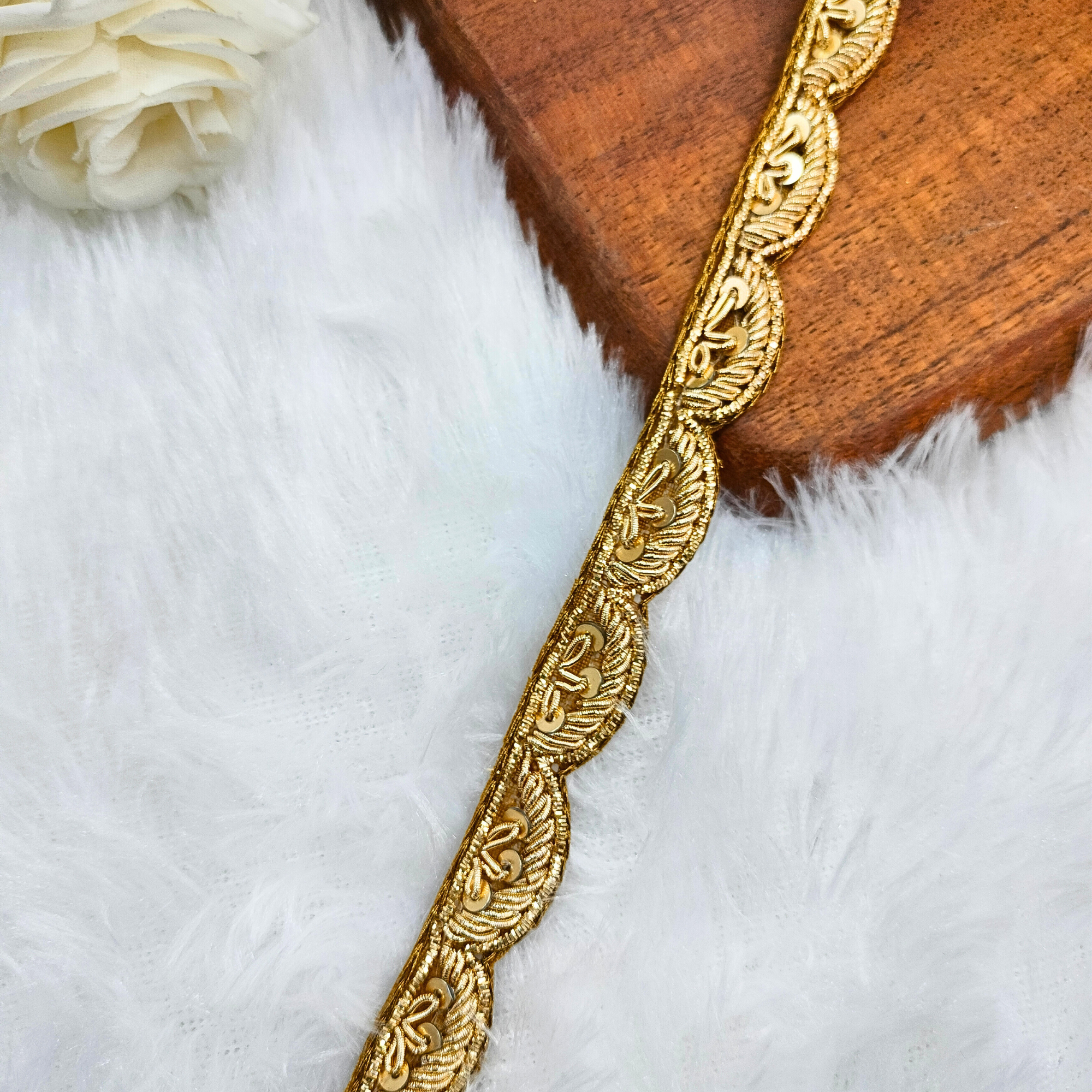 Golden Scalloped Trim