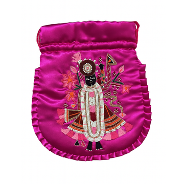 Magenta Shreenathji Potli Bag
