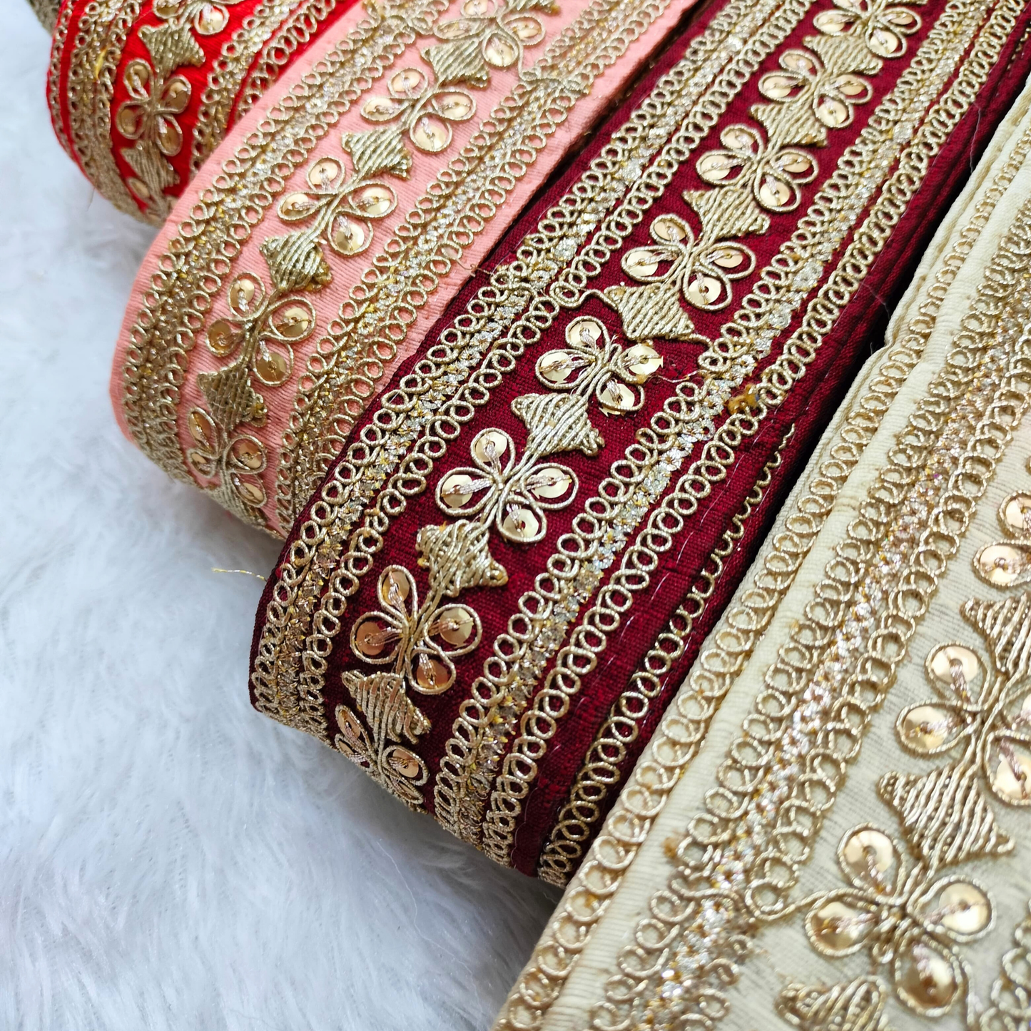 Dark Green Fancy Embellished Trim