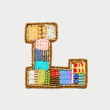 Color burst Alphabet 'L' Handmade Patch
