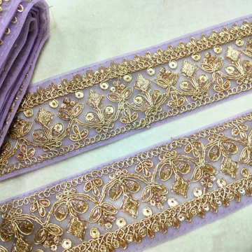 Gold Zari Embroidered Lace