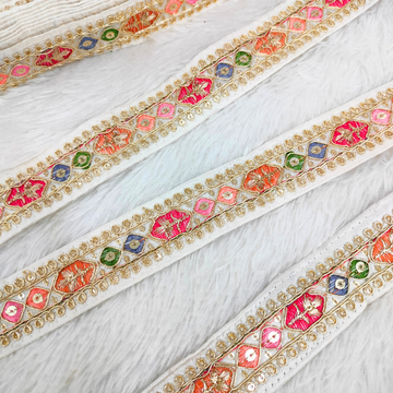 White Fancy Multicolor Trim