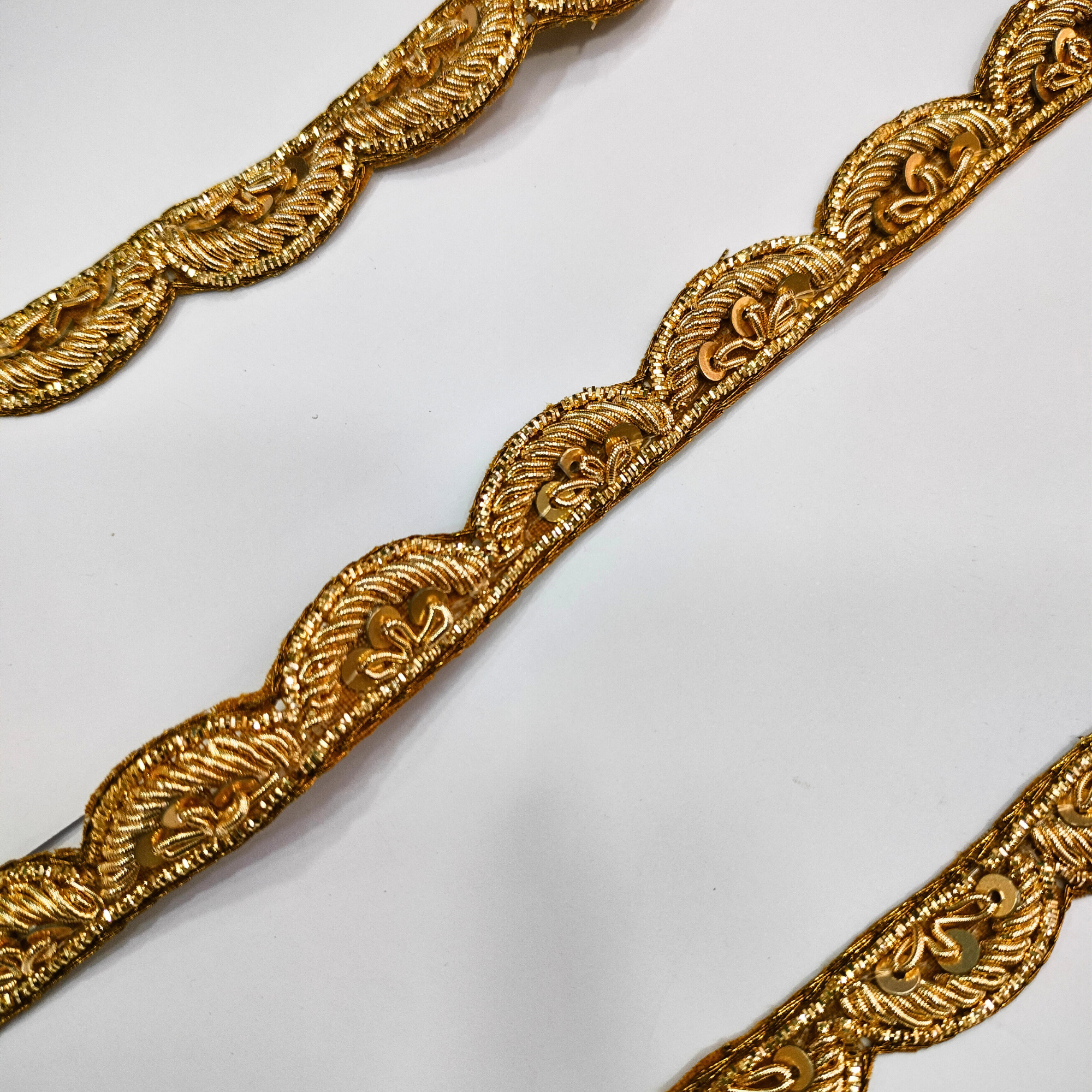 Dark Golden Scalloped Trim