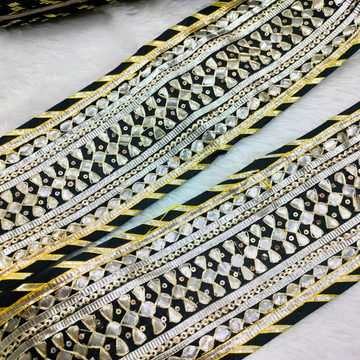 Geometric Sequin Embroidered Lace
