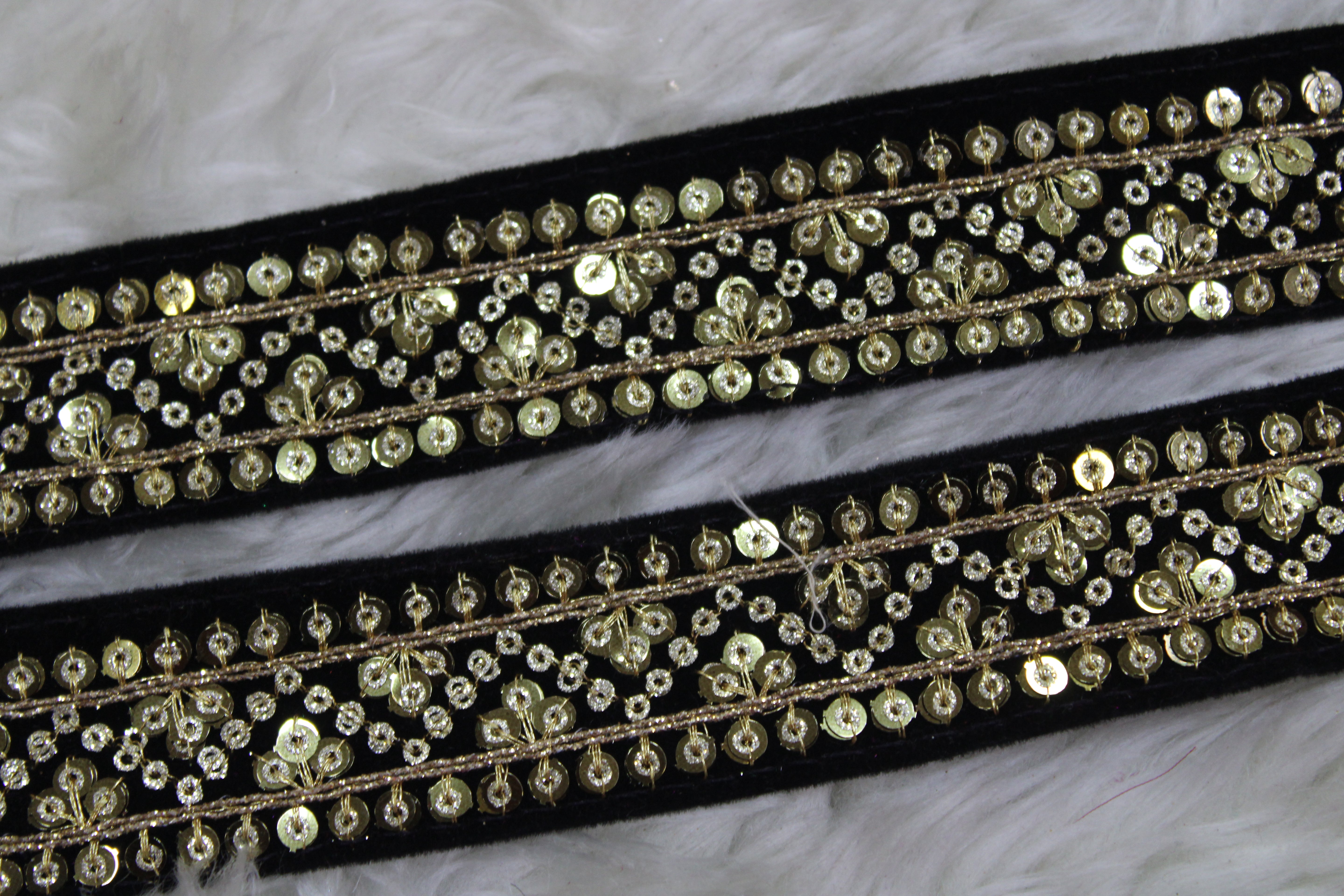 Fancy Zari And Sequin Trim