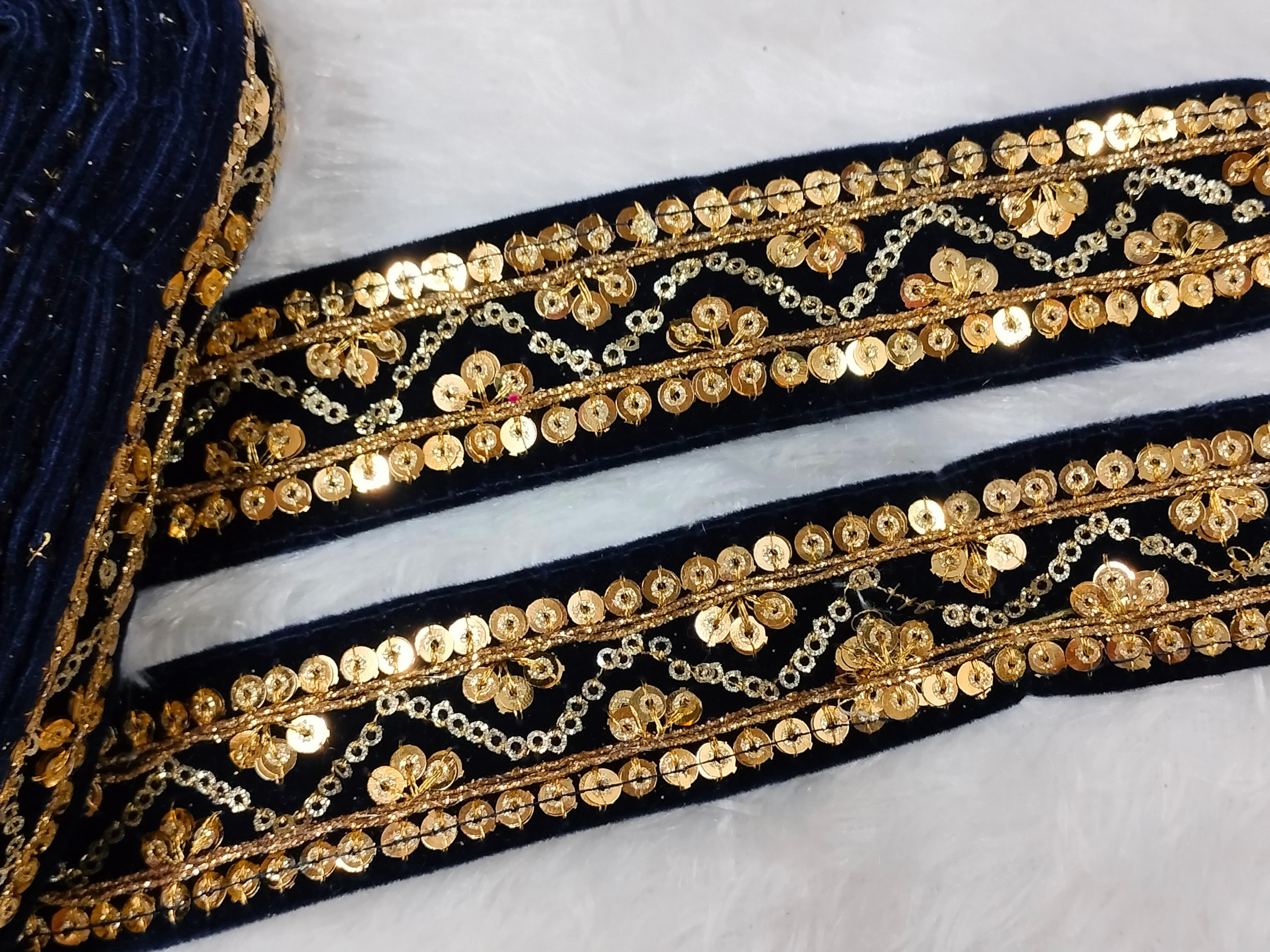 Fancy Zari And Sequin Trim