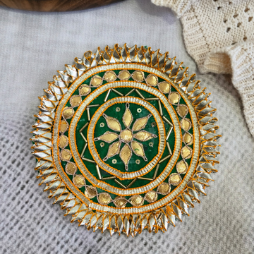 Circular Embellished Gota Patti Patch (12 Pieces)