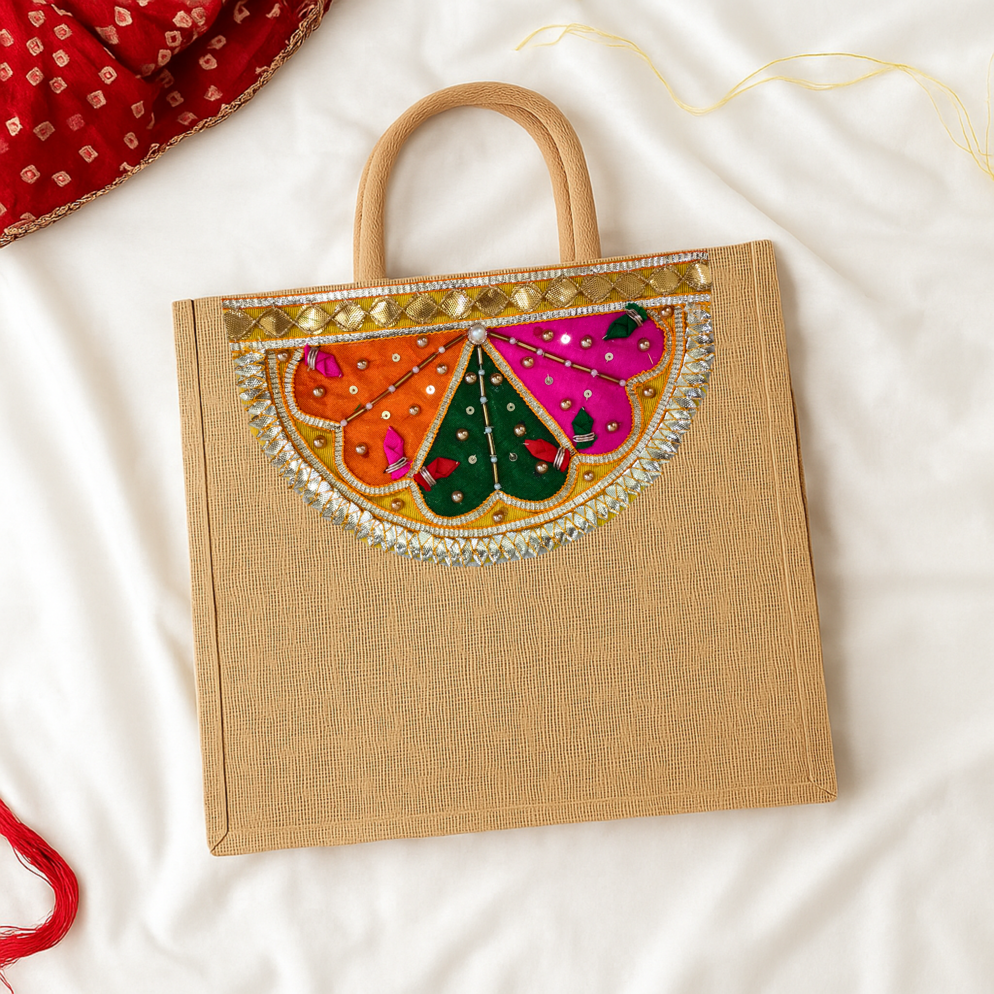 Multicolor Embellished Gota Patti Patch (12 Pieces)