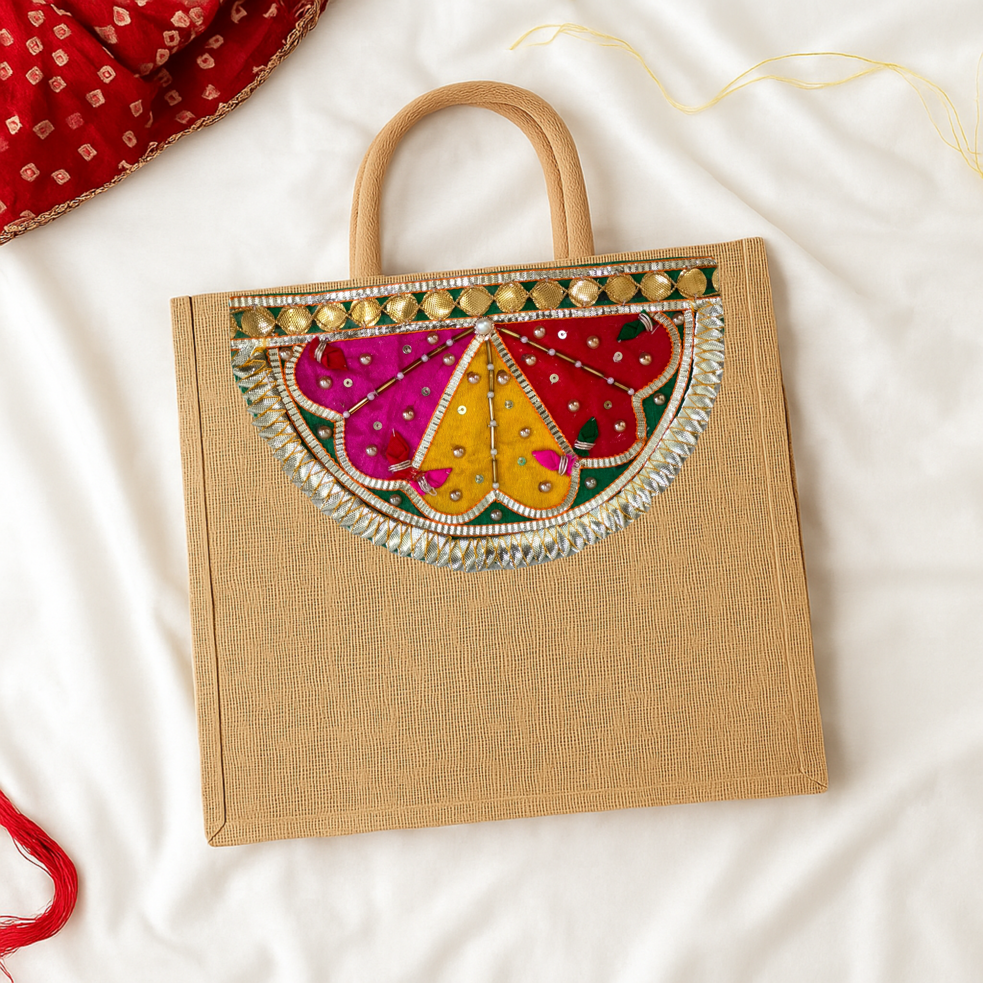 Multicolor Embellished Gota Patti Patch (12 Pieces)