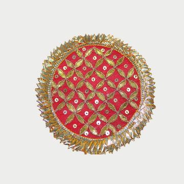 Red Traditional Gota Patti Patch (12 Pieces)