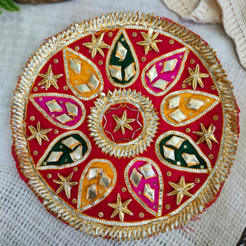 Embellished Round Gota Patti Patch (6 Pieces)