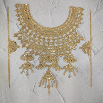 Handcrafted Gold Zardozi Neck Patch Set