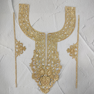 Handcrafted Gold Zardozi Neck Patch Set