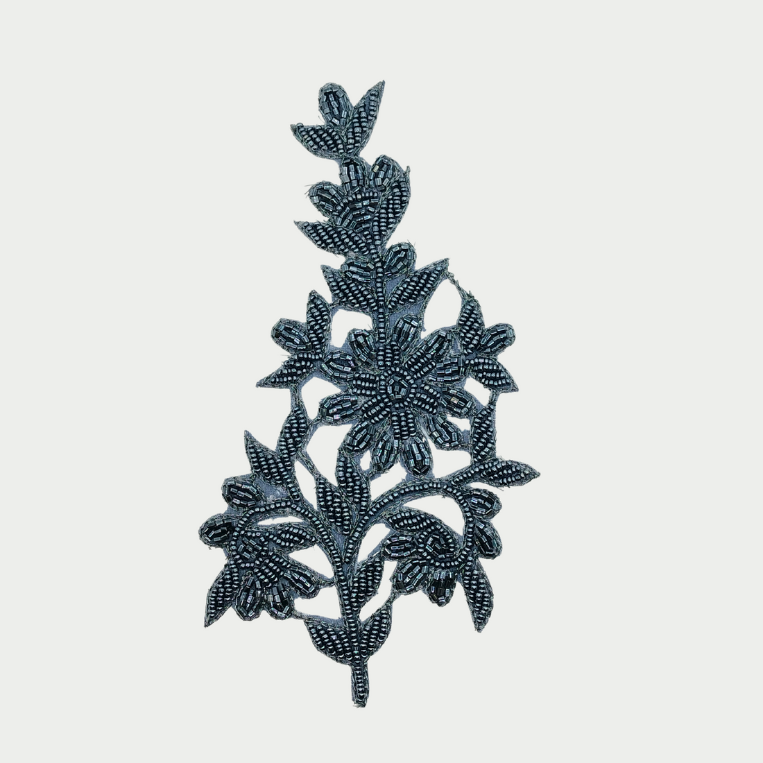 Handcrafted Grey Zardozi Patch (6-12 Pieces)