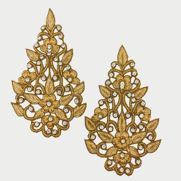 Handcrafted Golden Zardozi Patch (6-12 Pieces)